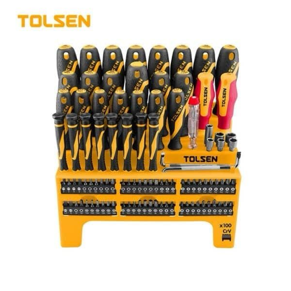 طقم مفكات مع مفتاح مشكل 100 قطعة